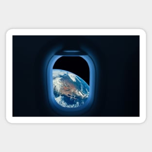 Space Travel Blue Planet Earth Window Seat Sticker